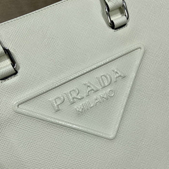 Prada Saffiano Leather Tote Bag White 2VG084