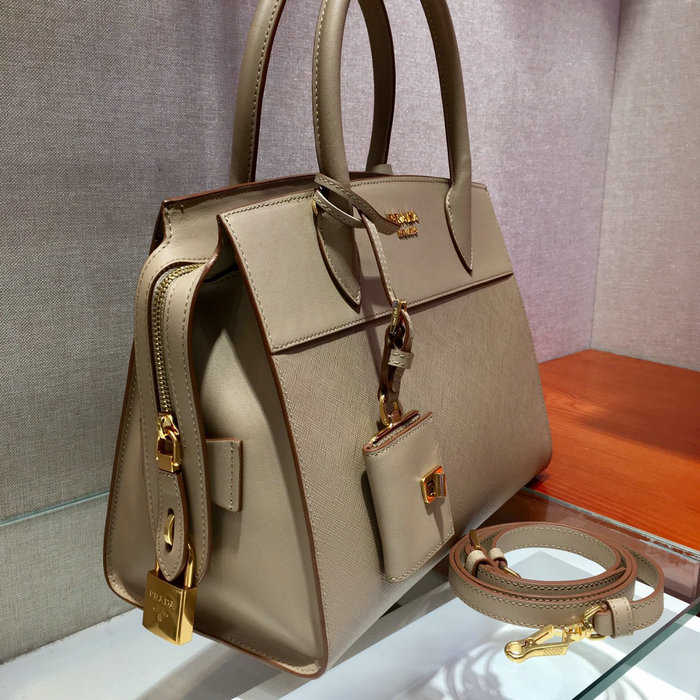 Prada Saffiano leather Tote Bag Beige lBA046