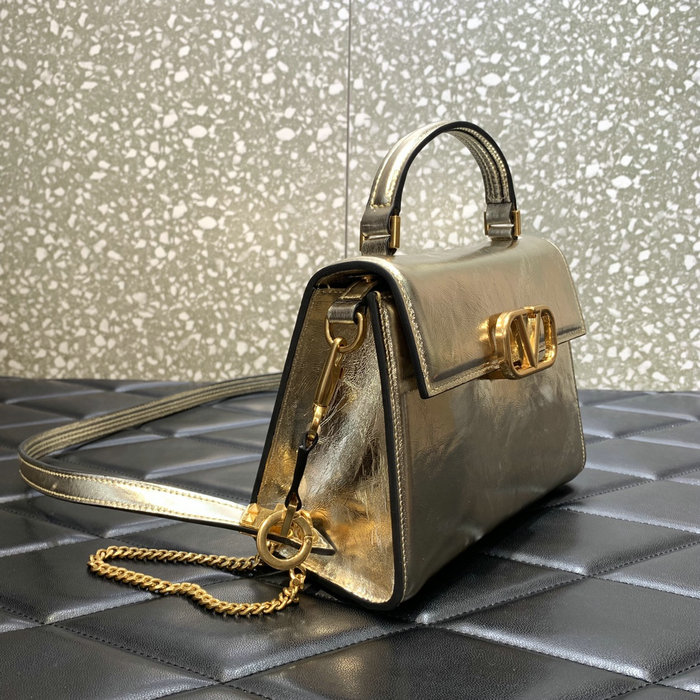 Valentino Mini Vsling Handbag Gold V0097