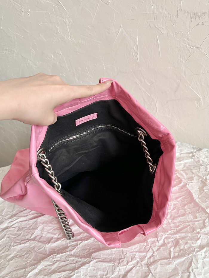 Balenciaga Crush Medium Tote Bag Pink B742941