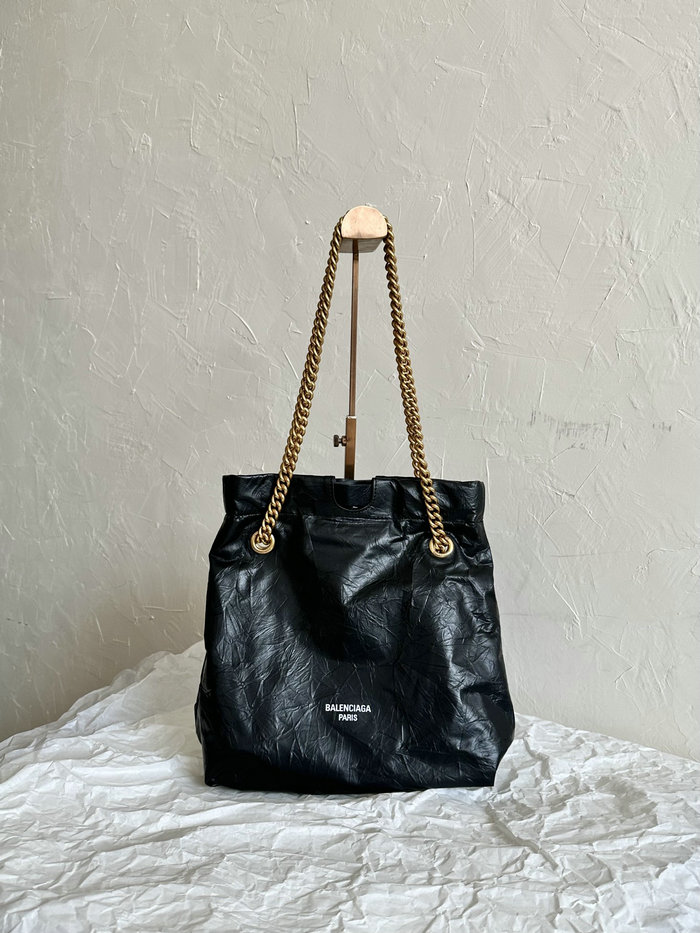 Balenciaga Crush Small Tote Bag Black B742942