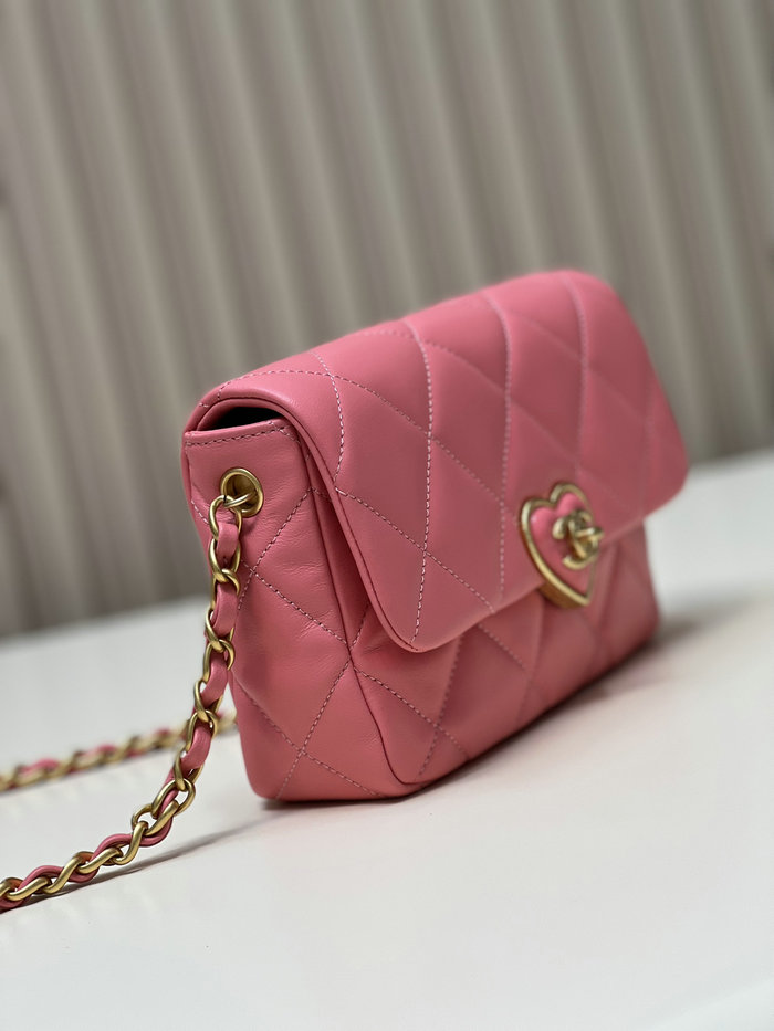 Chanel Lambskin Small Flap Bag Pink AS3986