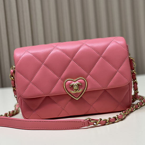 Chanel Lambskin Small Flap Bag Pink AS3986