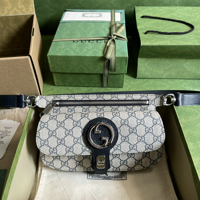 Gucci Supreme canvas Blondie belt bag Blue 718154