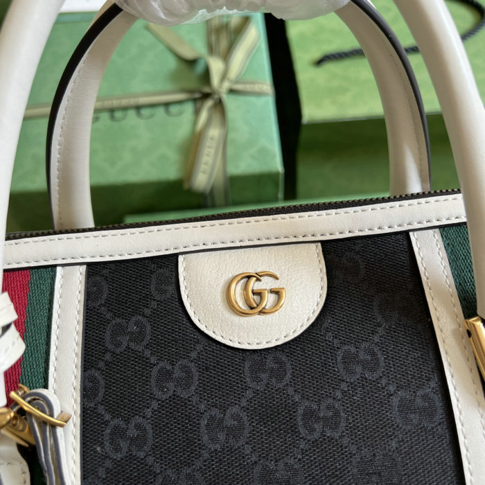 Gucci canvas Bauletto Extra Large Duffle Bag White 715671