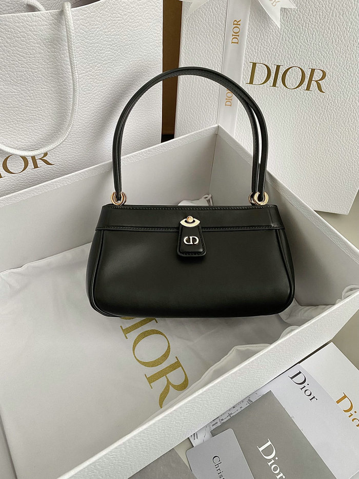 Small Dior Leather Key Bag Black D6098