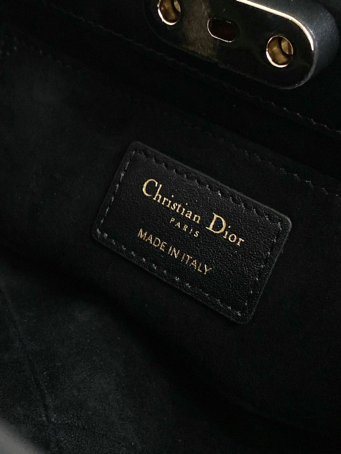 Small Dior Leather Key Bag Black D6098