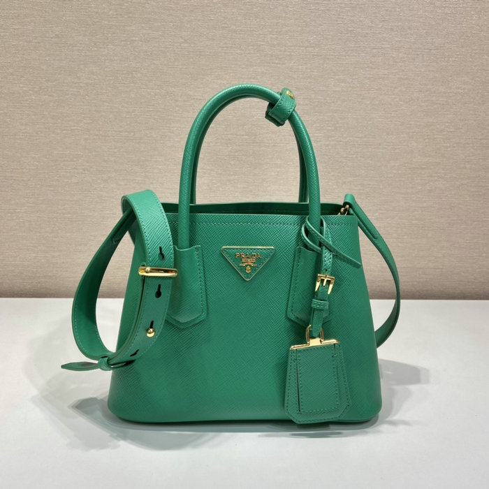 Prada Double Saffiano leather mini bag Green 1BG443