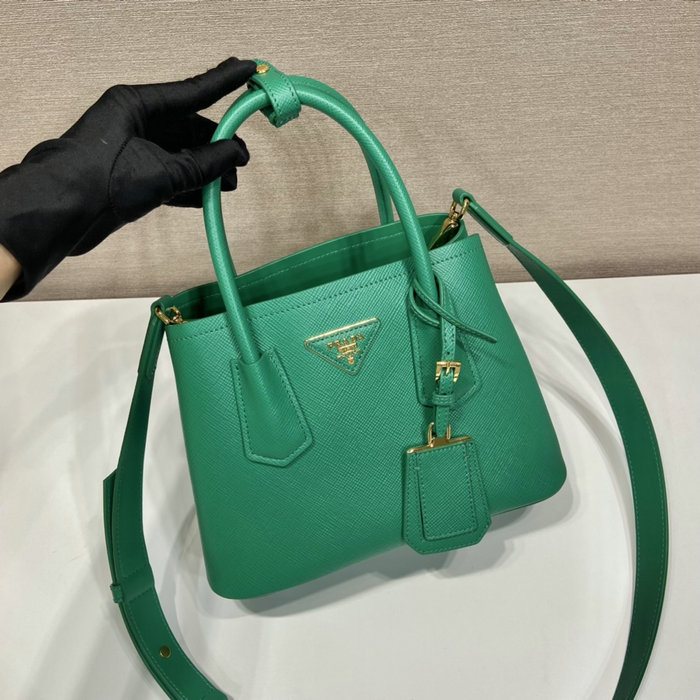 Prada Double Saffiano leather mini bag Green 1BG443