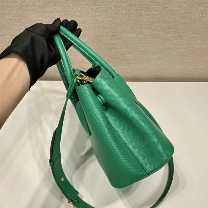 Prada Double Saffiano leather mini bag Green 1BG443