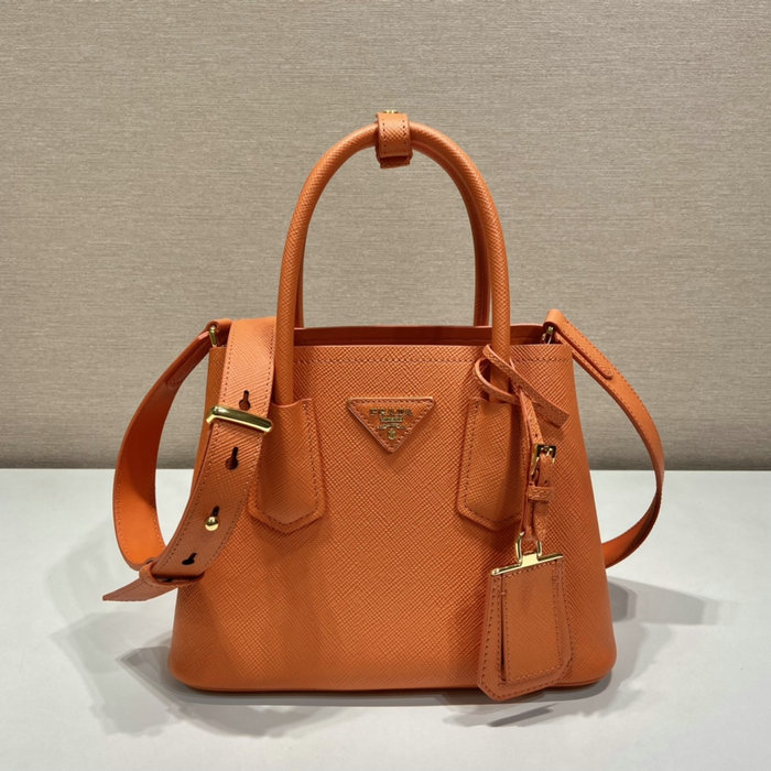 Prada Double Saffiano leather mini bag Orange 1BG443