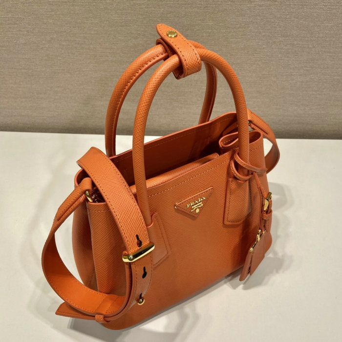 Prada Double Saffiano leather mini bag Orange 1BG443