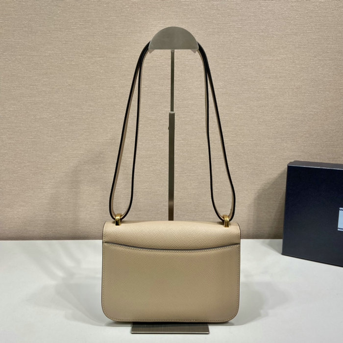 Prada Embleme Saffiano shoulder bag Beige 1BD320