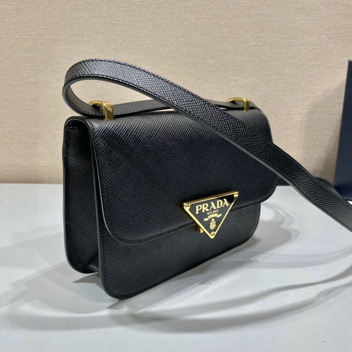 Prada Embleme Saffiano shoulder bag Black 1BD320