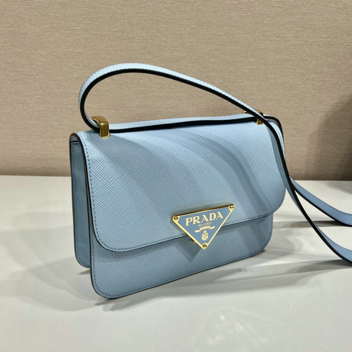 Prada Embleme Saffiano shoulder bag Blue 1BD320