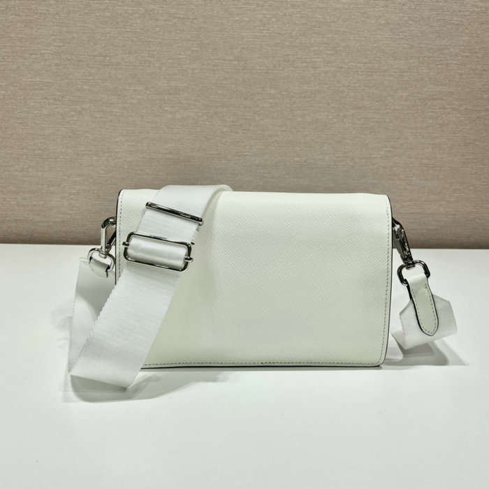 Prada Saffiano leather mini envelope bag White 1BP020