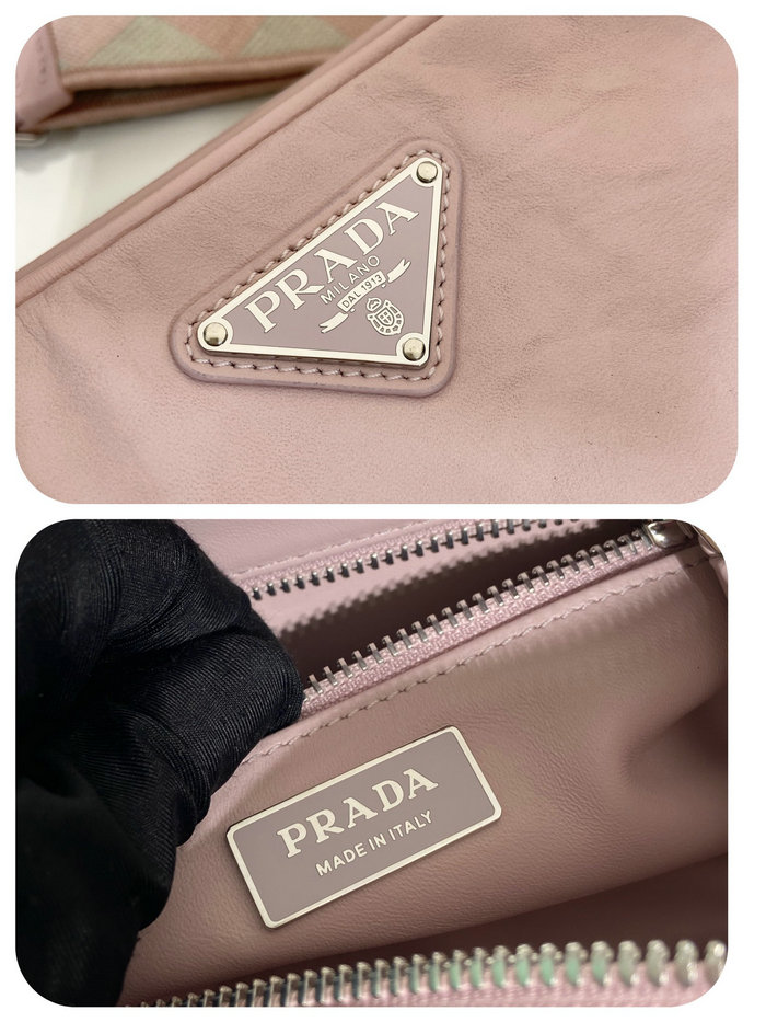 Prada multi-pocket shoulder bag Alabaster Pink 1BH198