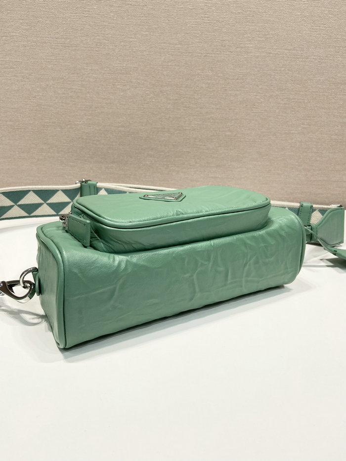 Prada multi-pocket shoulder bag Sage Green 1BH198