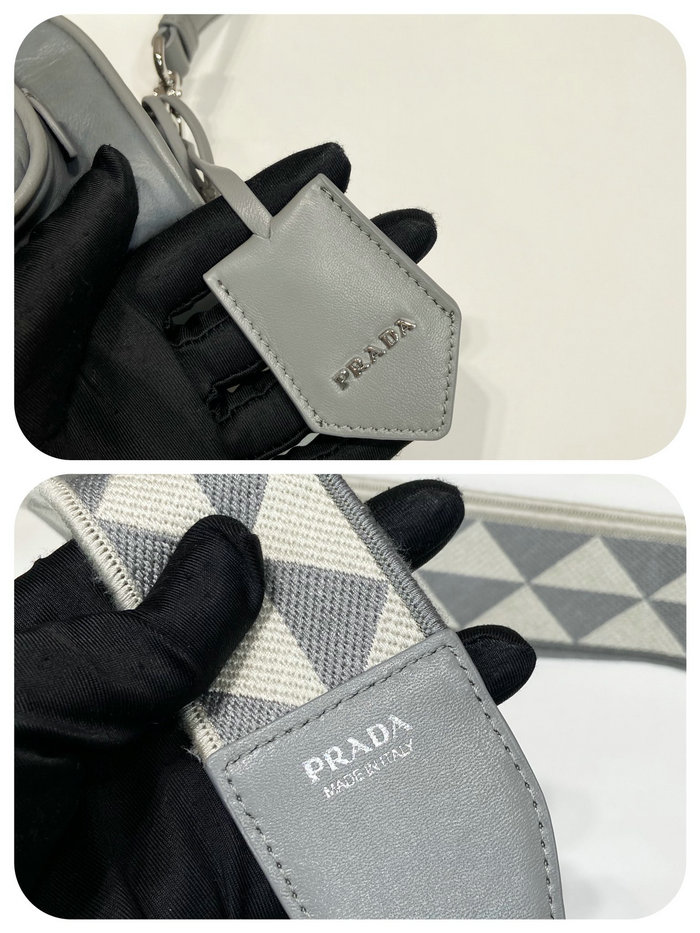 Prada multi-pocket shoulder bag Slate Grey 1BH198