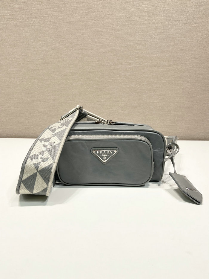 Prada multi-pocket shoulder bag Slate Grey 1BH198