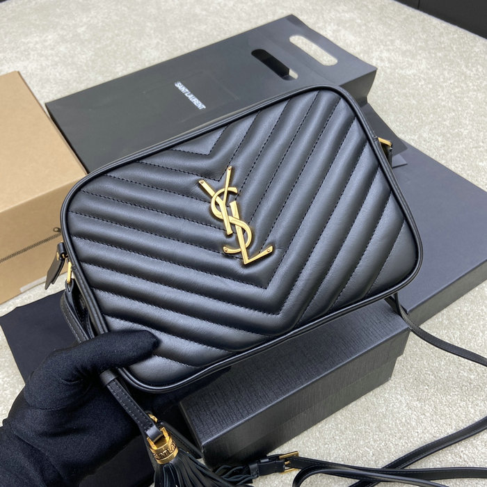 Saint Laurent Lou Camera Bag Black with Gold 520534