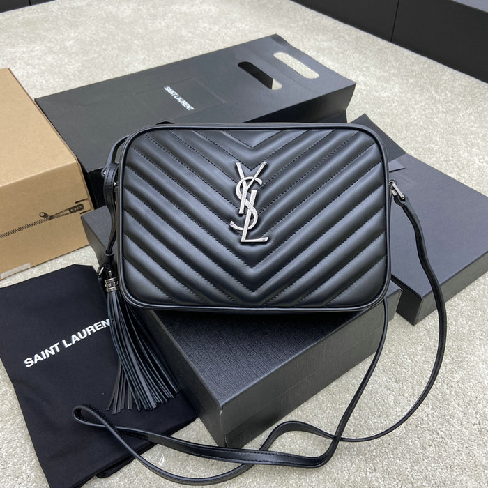 Saint Laurent Lou Camera Bag Black with Silver 520534