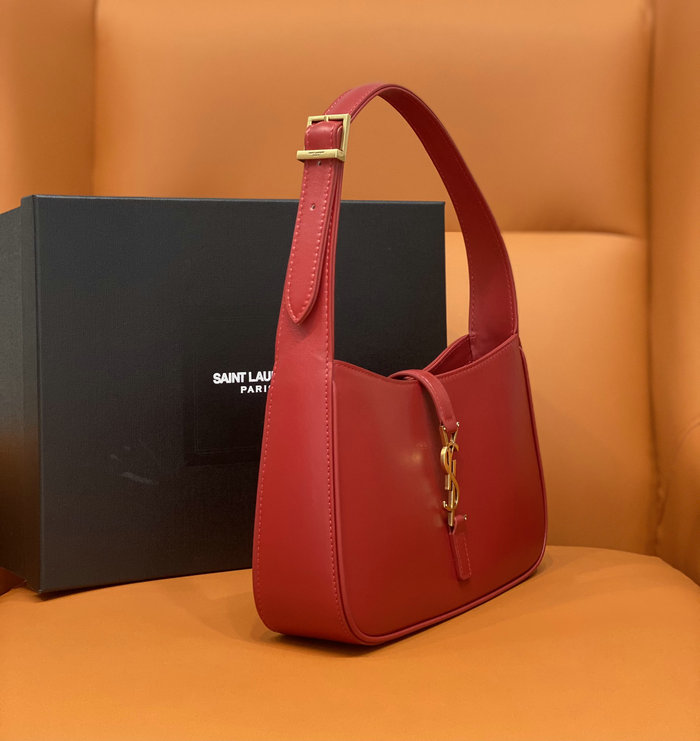 Saint Laurent Monogram Smooth Leahter Hobo Bag Red 657228