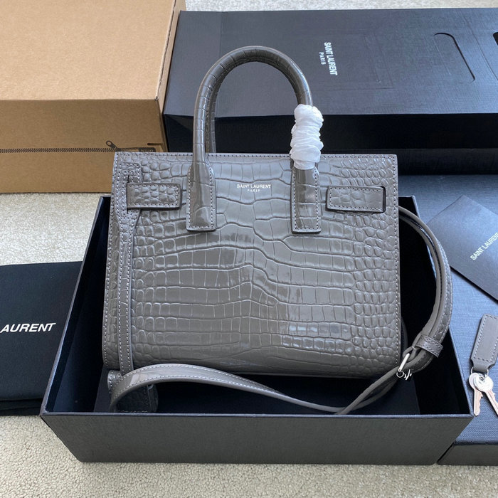 Saint Laurent Sac De Jour Nano Bag Grey 392035