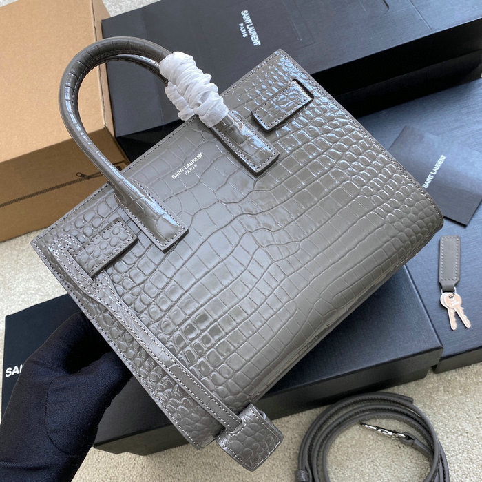 Saint Laurent Sac De Jour Nano Bag Grey 392035