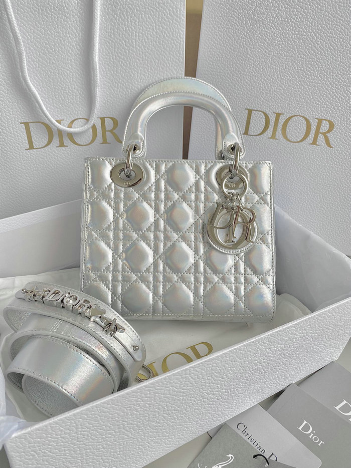 Small Lady Dior Lambskin Top Handble Bag DM4123