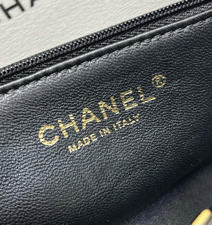 Chanel Small Flap Bag With Top Handle Black AS4023