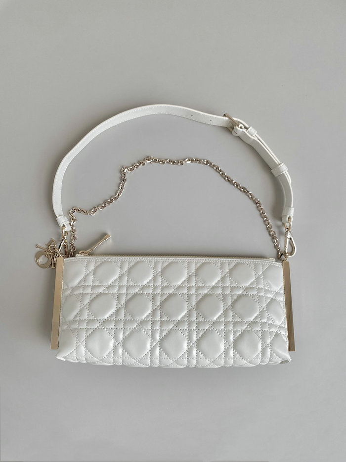 Dior Cannage Lambskin Club Bag White M2252