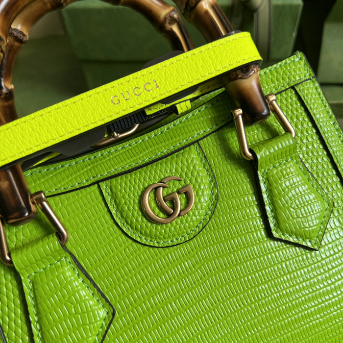 Gucci Diana lizard mini bag Pastel Green 675800