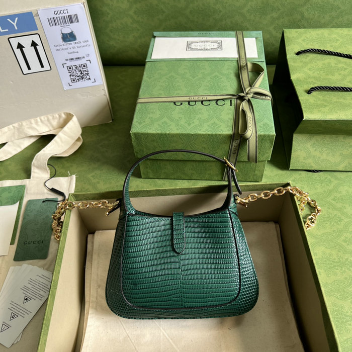 Gucci Jackie 1961 lizard mini bag Green 675799