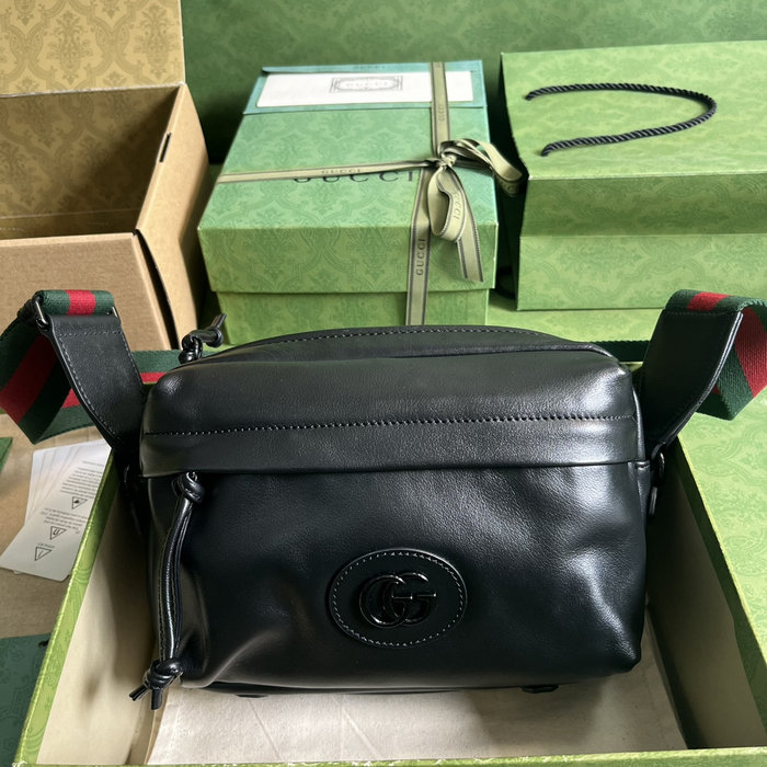 Gucci Shoulder bag with tonal Double G Black 725696