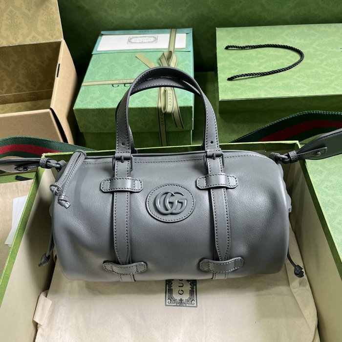 Gucci Small duffle bag with tonal Double G Grey 725701