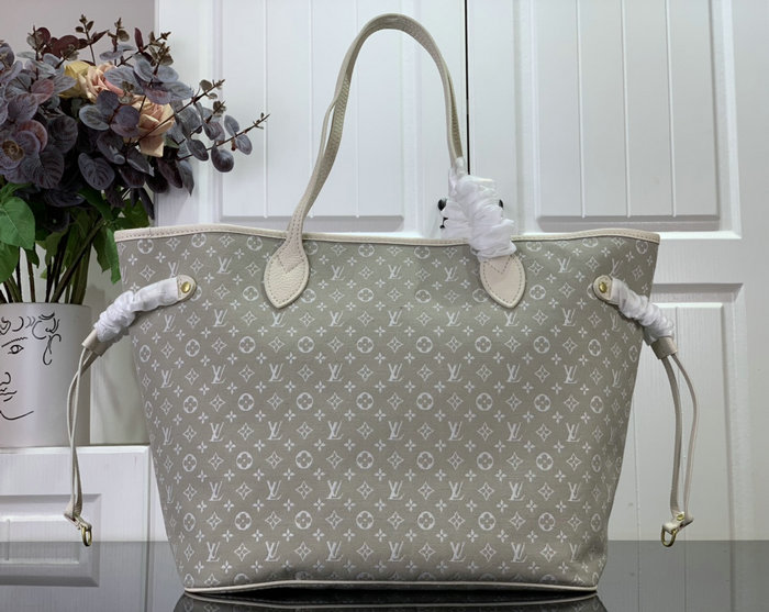 Louis Vuitton Denim Neverfull MM White M40995