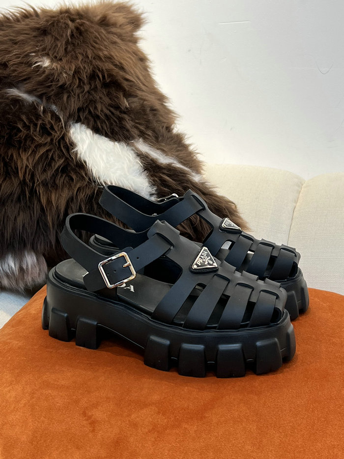 Prada Foam rubber sandals Black SDP051402