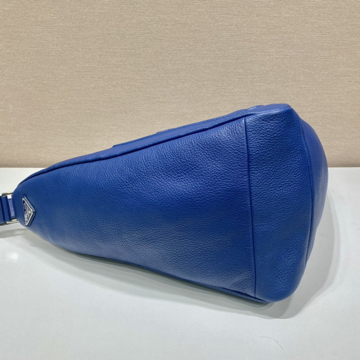 Prada Large leather Triangle bag Blue 2VY007