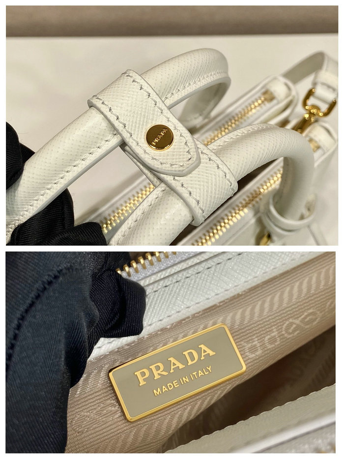 Prada Saffiano leather handbag White 1BA896