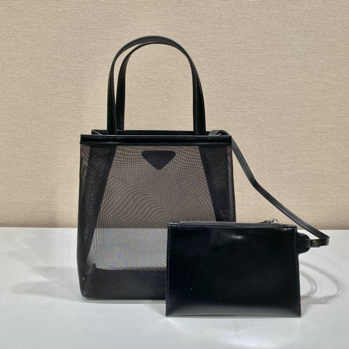 Prada Small mesh tote bag Black 1BG417