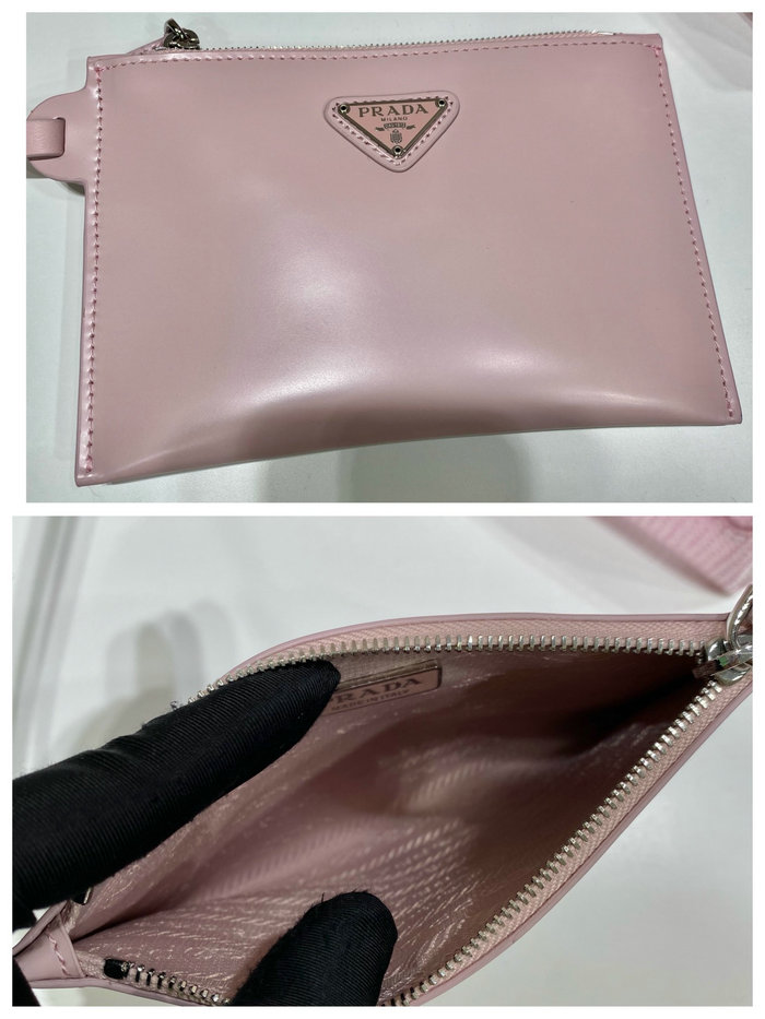 Prada Small sequined mesh tote bag Pink 1BG417