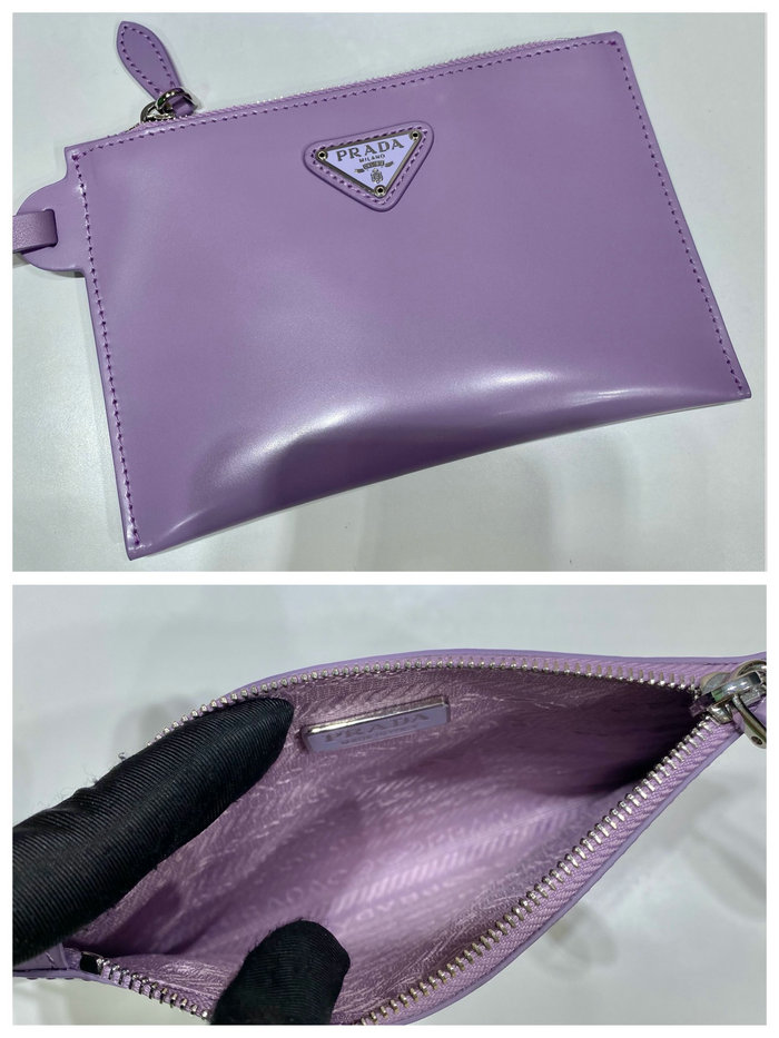 Prada Small sequined mesh tote bag Purple 1BG417