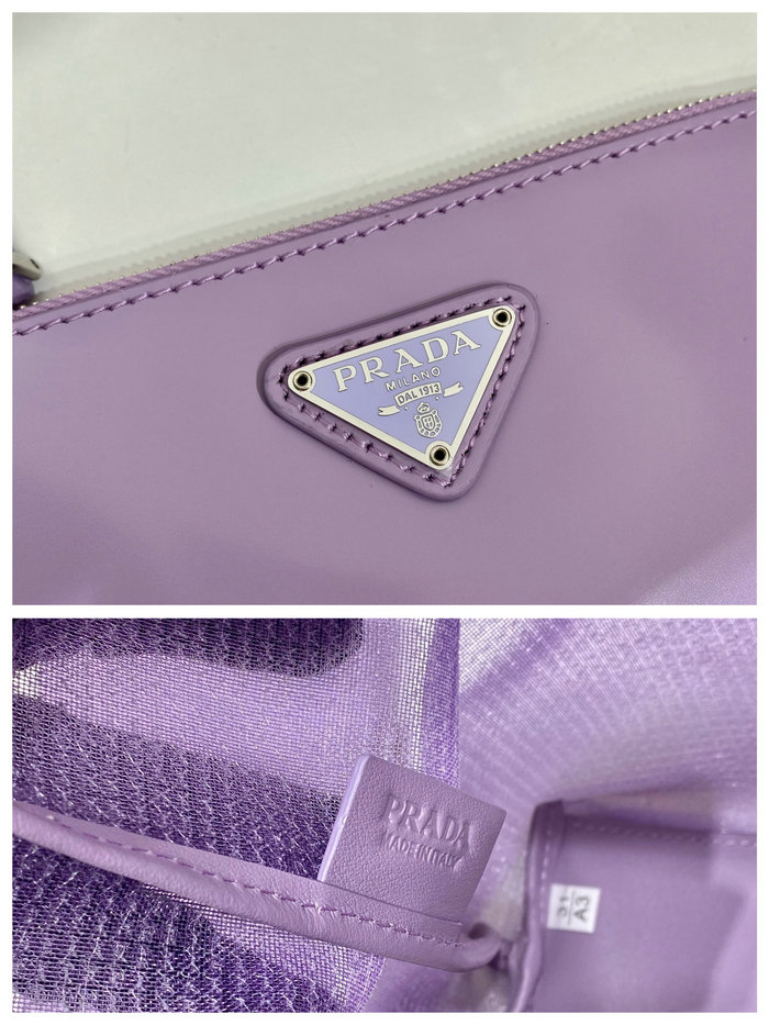 Prada sequined mesh tote bag Purple 1BG416