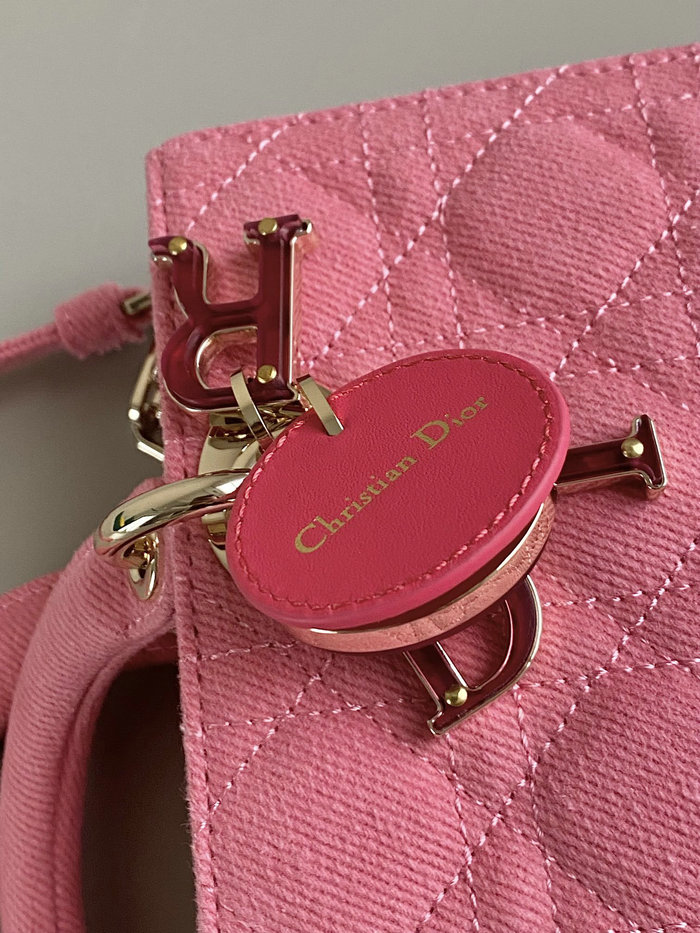 Small LADY D-JOY Denim BAG Pink D3380