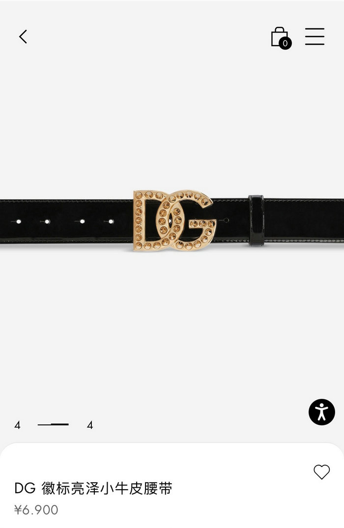 D&G 40mm Leather Belt DGB052304