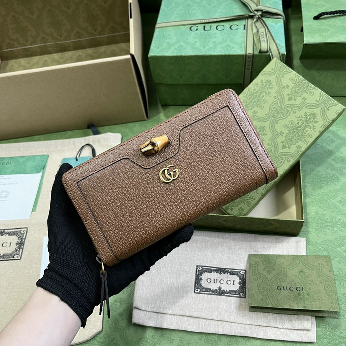 Gucci Diana Continental Wallet Brown 658634