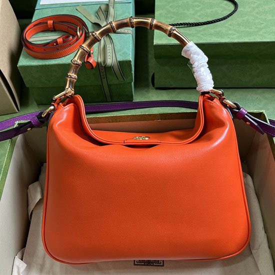 Gucci Diana Medium Shoulder Bag Orange 746124