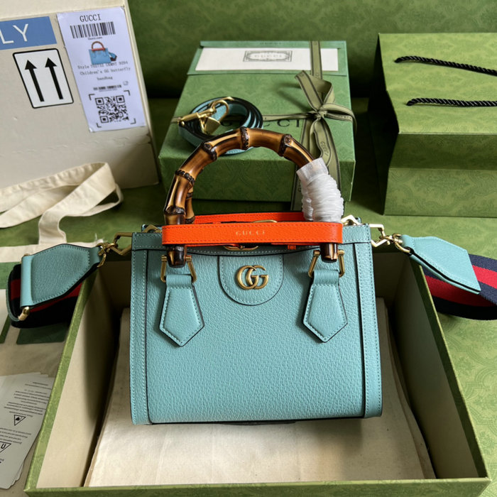 Gucci Diana Mini Tote Bag Light Blue 702732