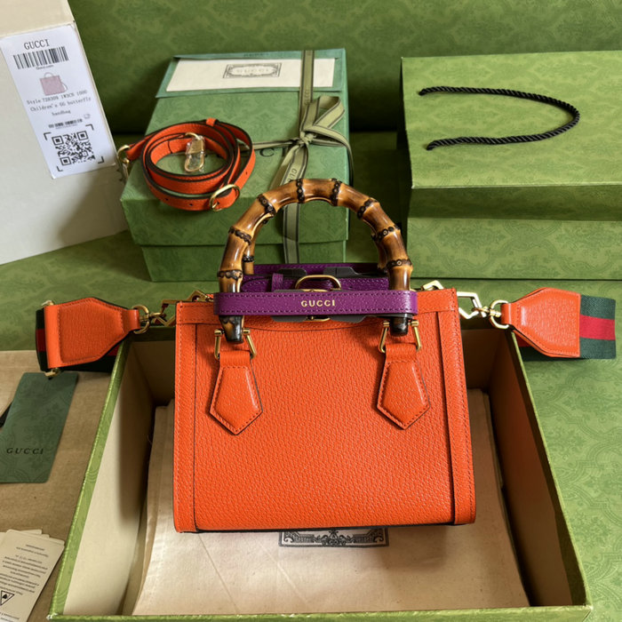 Gucci Diana Mini Tote Bag Orange 702732